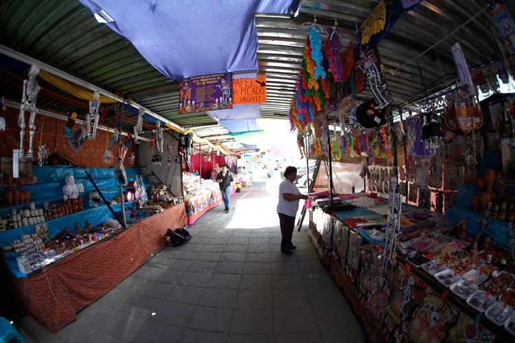Visitantes. La gente va al Parque Morelos por sus productos. (Foto: Alfonso Hernández)