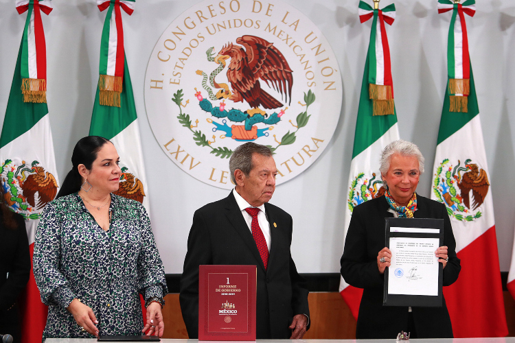 Olga Sánchez Cordero entrega en San Lázaro Primer Informe de Gobierno ...