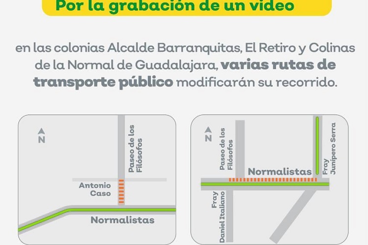 Por grabación cerrarán vialidades de Guadalajara 