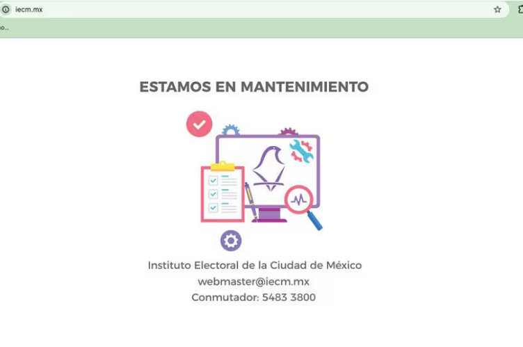 Página del IECM se cae en pleno conteo de votos