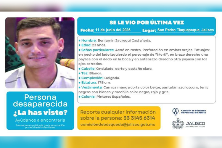 Seis meses de la desaparición de Benjamín y no hay avances