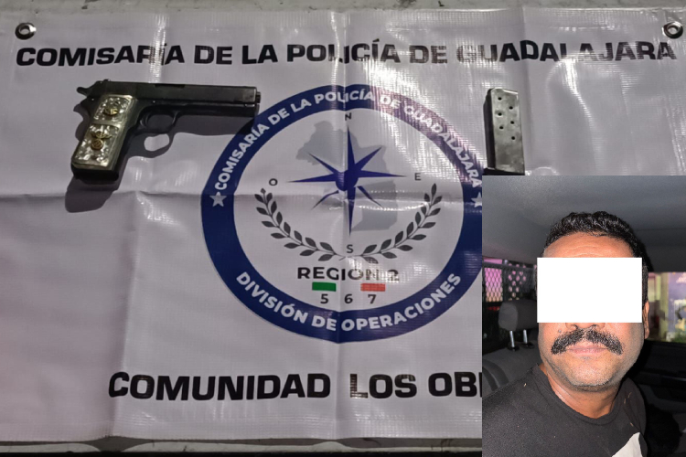 Detienen a taxista armado