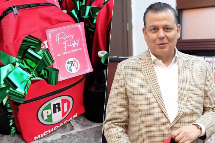 Diputado del PRI regala mochilas con caguamas en el Congreso de Michoacán