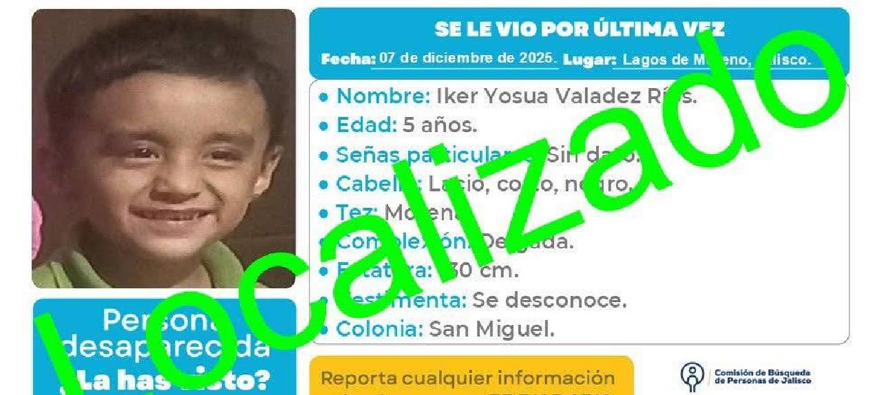 Localizan a madre e hijo