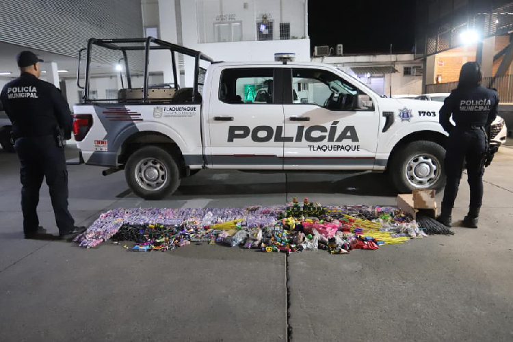 Decomisan 300 kilos de pirotecnia en Tlaquepaque