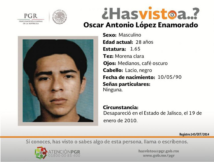 A 16 años de desaparición de Oscar no hay justicia