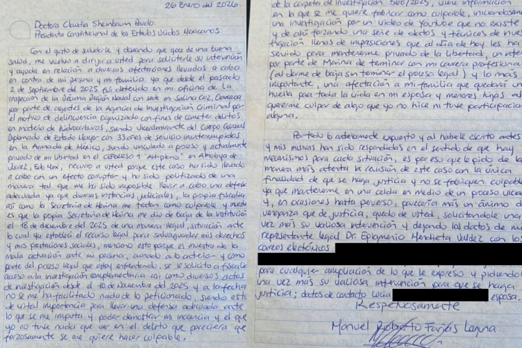 Vicealmirante acusado de huachicol fiscal pide intervención de Sheinbaum