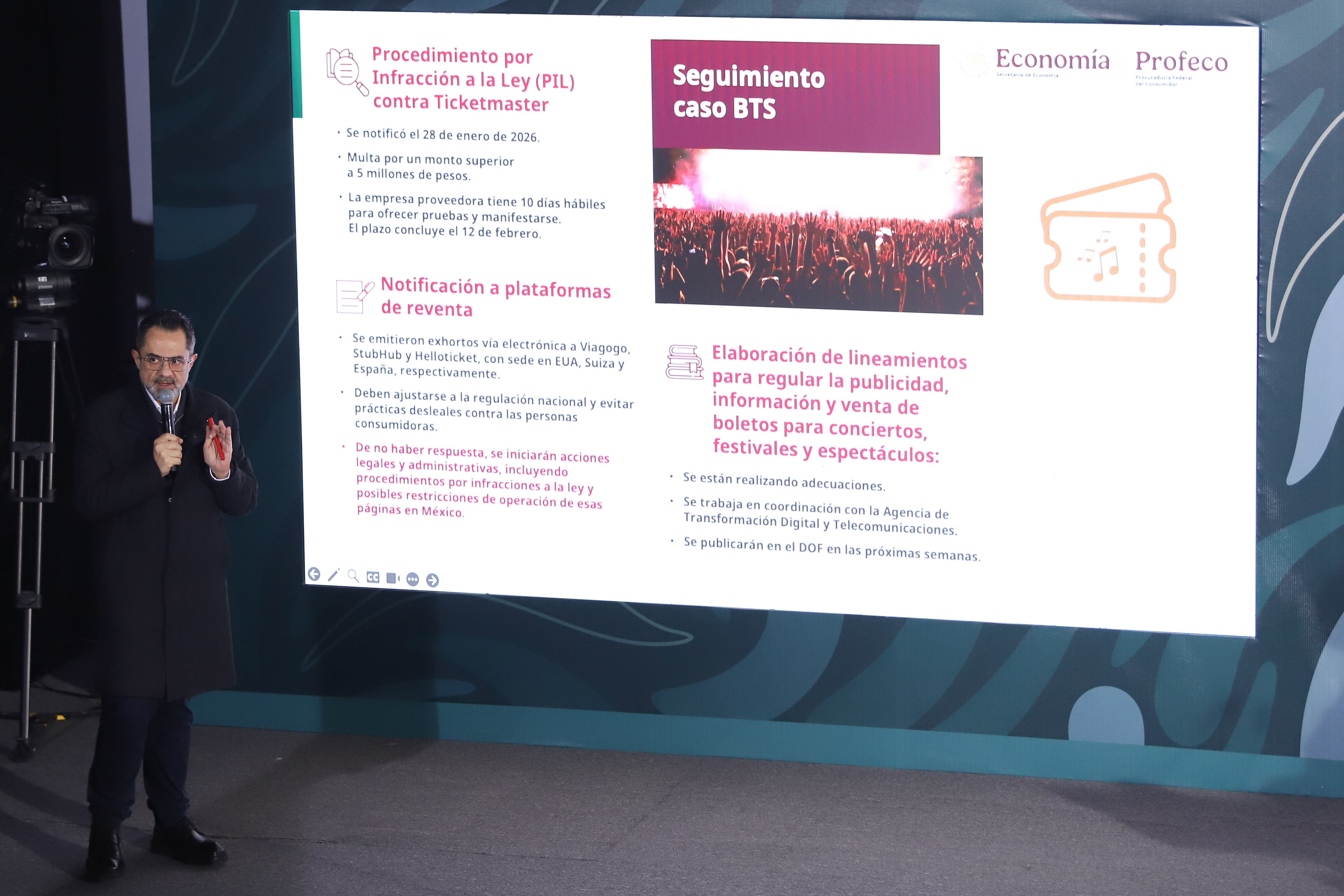 Profeco eleva a más de 5 mdp multa contra Ticketmaster y advierte posible restricción a StubHub en México