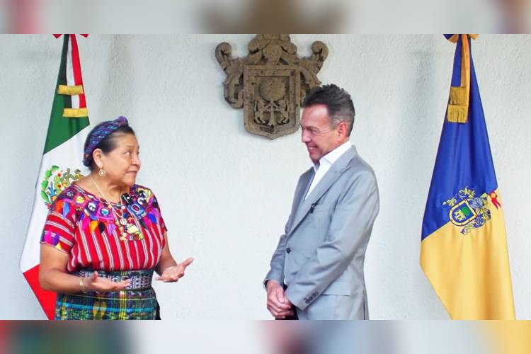 Lemus y Menchú acuerdan trabajar por nueva cultura de paz en Jalisco 