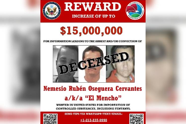 Estados Unidos declara muerto al ‘Mencho’