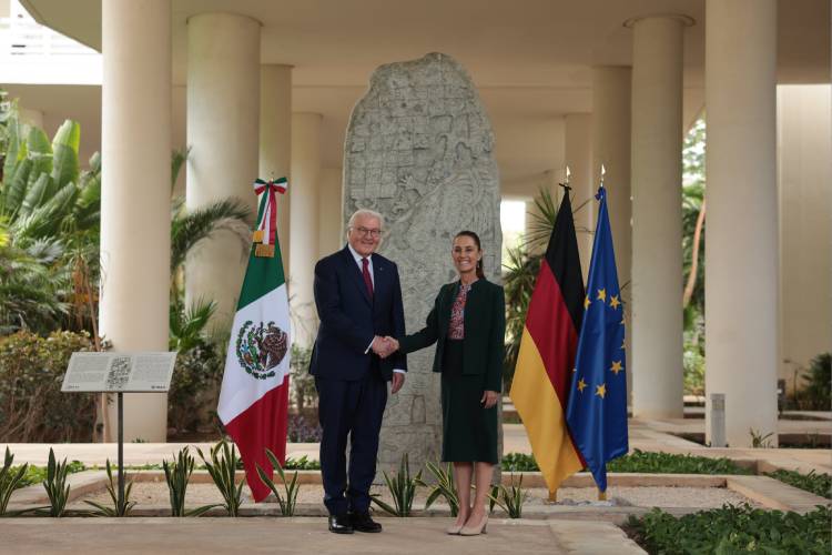 Presidente de Alemania se reune con Sheinbaum en Quintana Roo