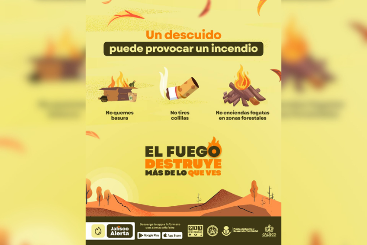 Sofocan un incendio en la Barranca de Huentitán 