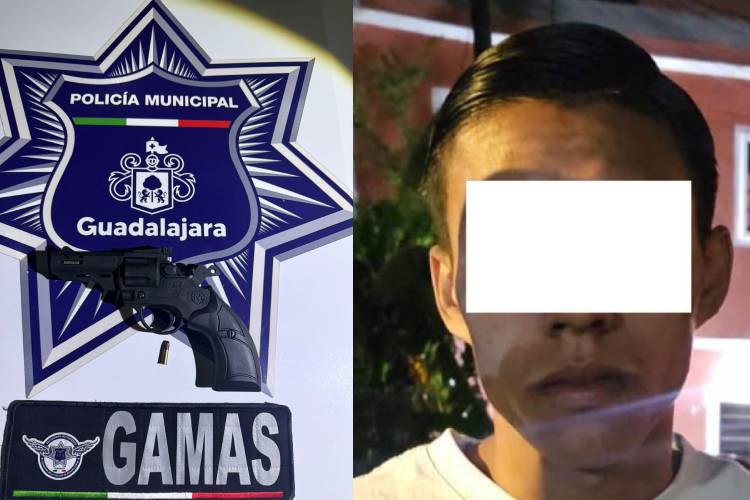 Detienen a sujeto armado tras persecución