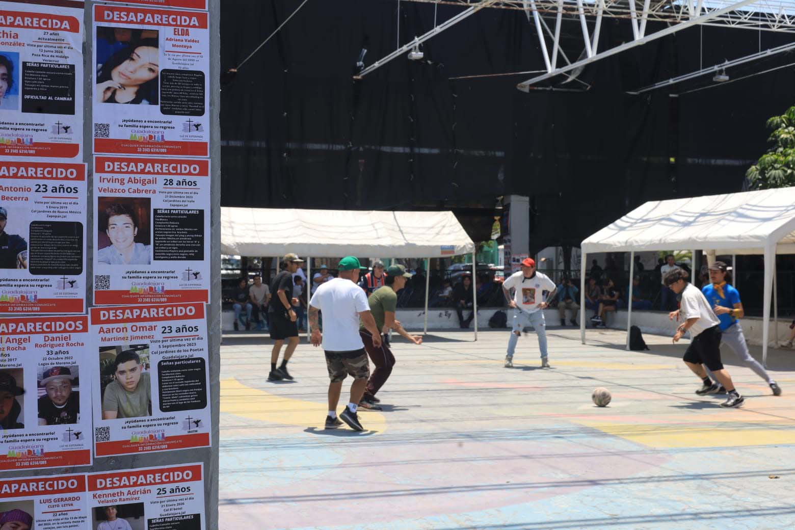 Realizan una ‘cascarita’ para exigir justicia por desaparecidos