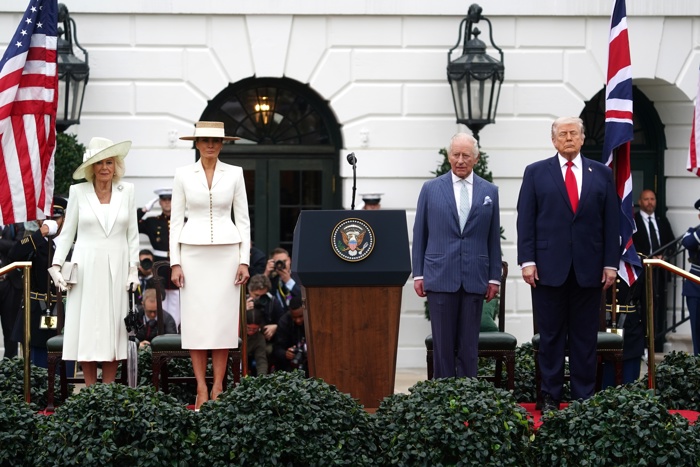 Los Trump reciben a Carlos III y Camila en una pomposa ceremonia en la Casa Blanca