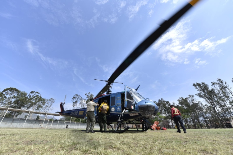 Trabajan 100 combatientes en incendio forestal en Sierra de Quila
