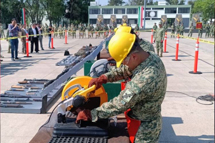 Ejército destruye casi tres mil armas aseguradas