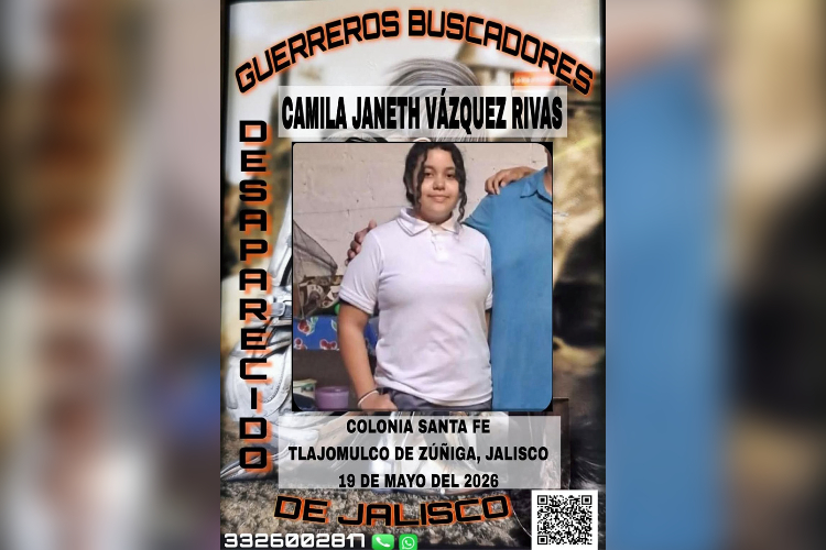 Piden apoyo para hallar a Camila Janeth, de 13 años