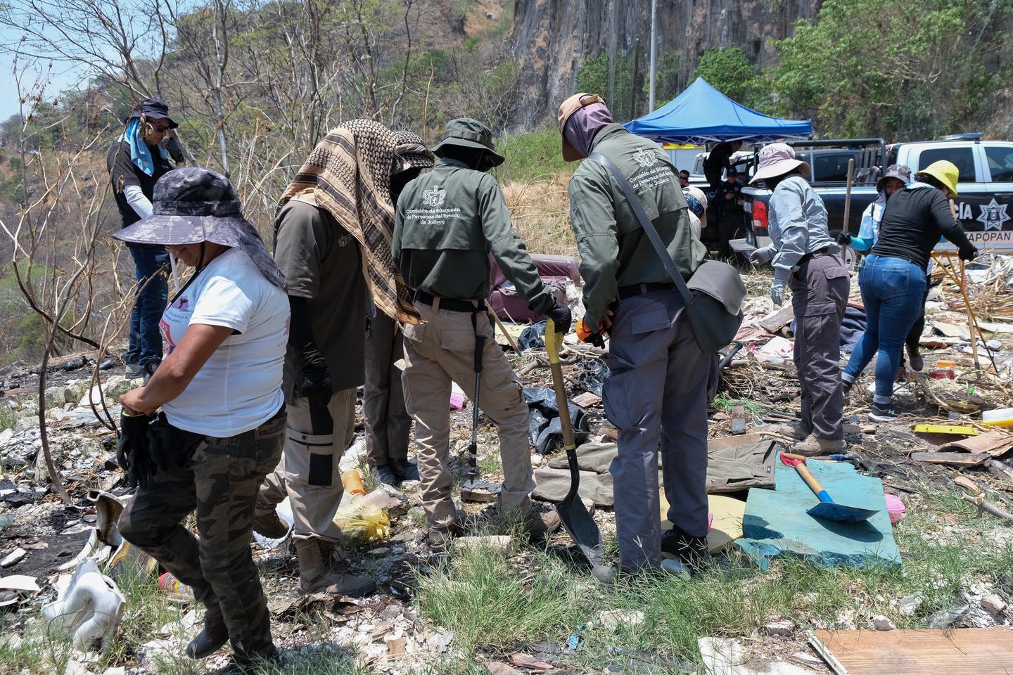 Encuentran tres puntos con segmentos humanos en jornadas de búsqueda