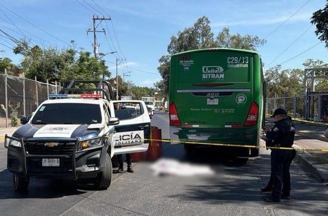 Adulto mayor muere atropellado por transporte público