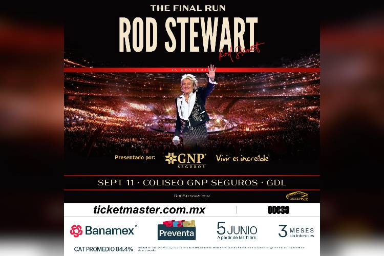 Rod Stewart inaugurará el Coliseo GNP Seguros de Guadalajara