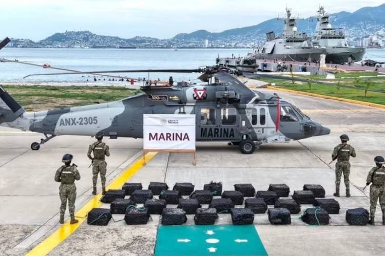 Marina asegura 1.3 toneladas de cocaína en Guerrero
