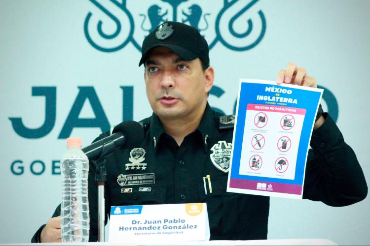 Jalisco reforzará seguridad para el partido México-Inglaterra