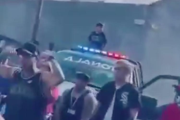 Investigan uso de patrulla de Tonalá en grabación de videoclip de rap