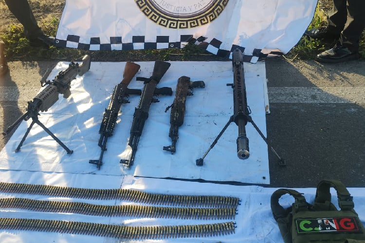 Guardia Nacional decomisa arsenal en Valle de Guadalupe