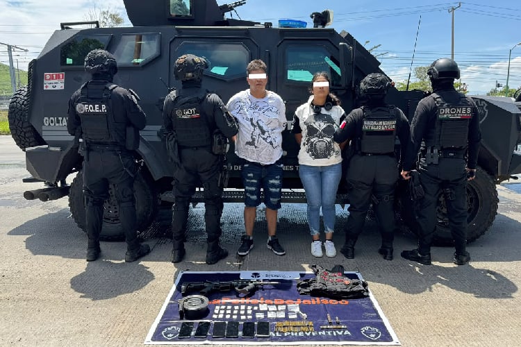 Despliegue con Drones y Cybertruck en Tlaquepaque deja dos extorsionadores detenidos