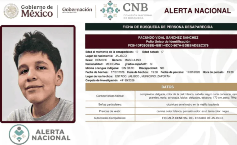 Menor desaparecido en Zapopan fue localizado en Nayarit