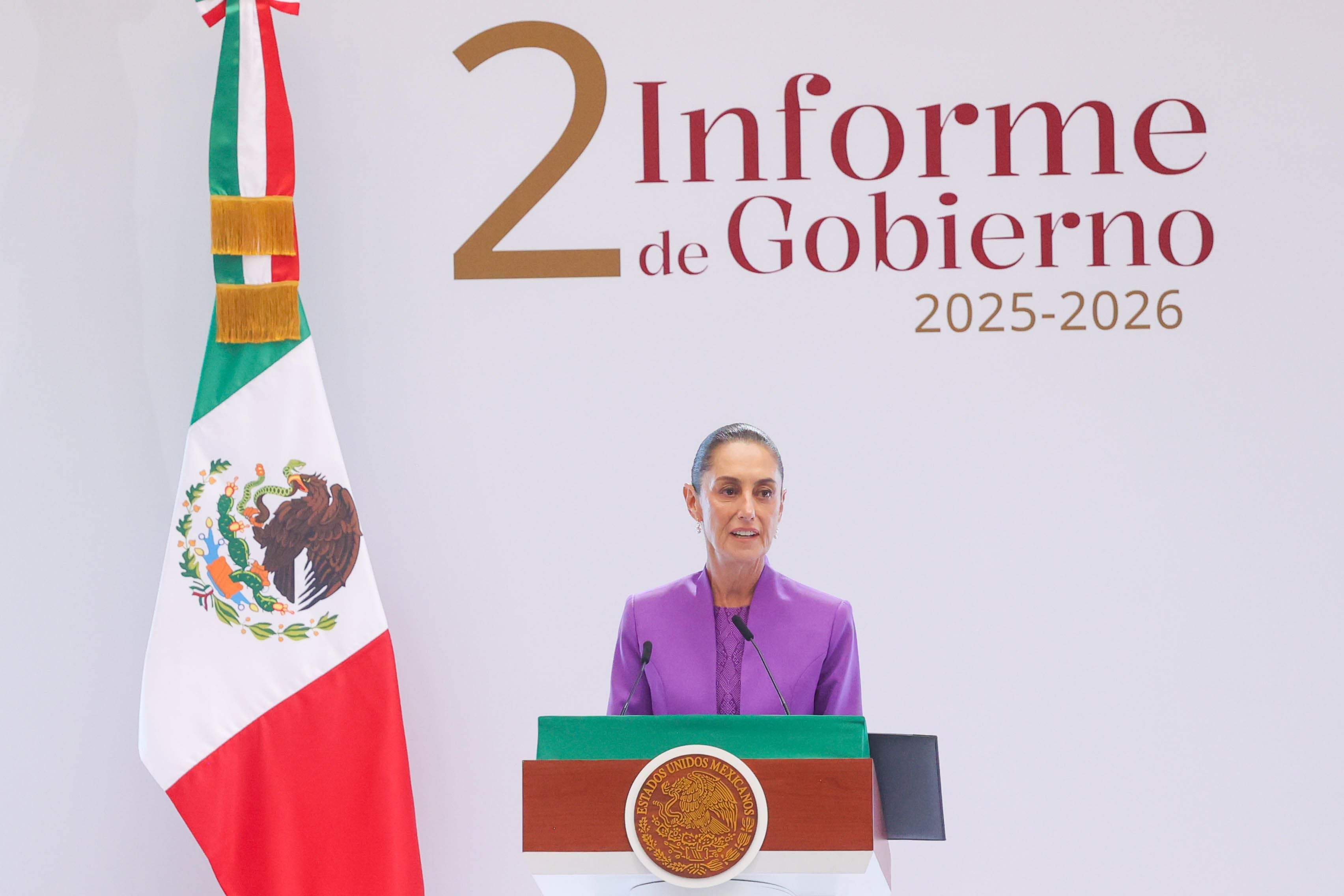 Sheinbaum destaca reducción de homicidios y avances económicos en su Segundo Informe