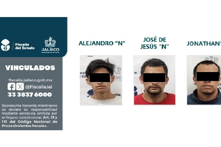 Procesan a tres hombres por asesinar a dos usuarios de mototaxi en Tlaquepaque