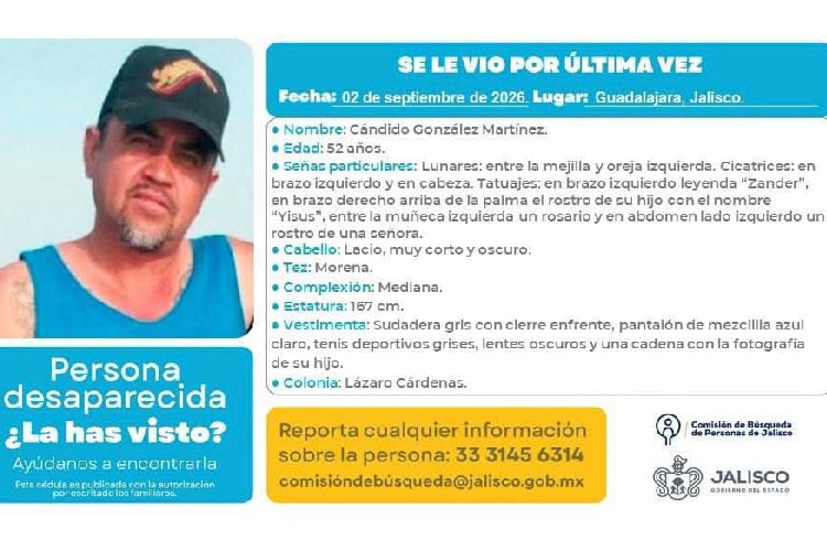 Luz de Esperanza reporta desaparición de buscador