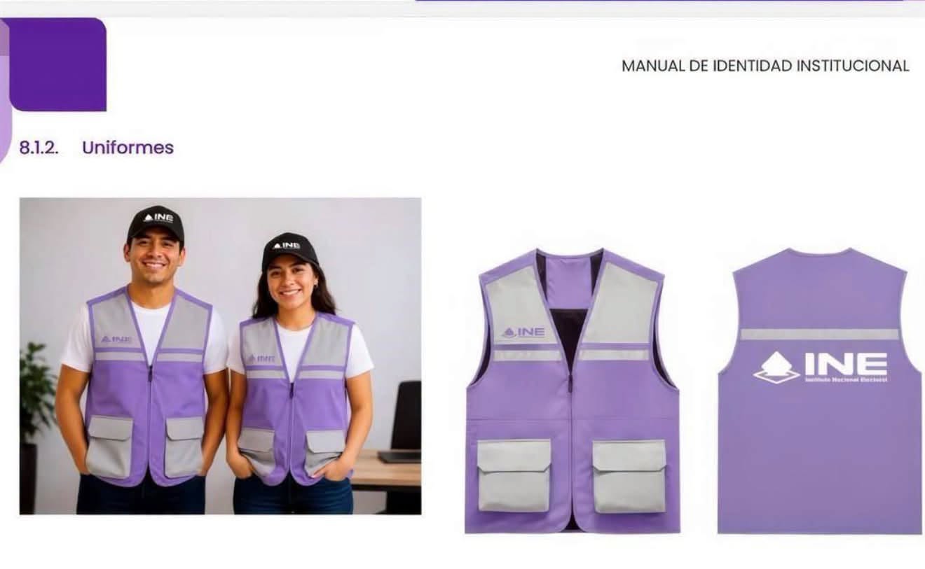 INE cambia su imagen institucional del rosa al lila