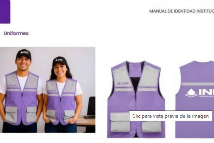 INE cambia su imagen institucional del rosa al lila