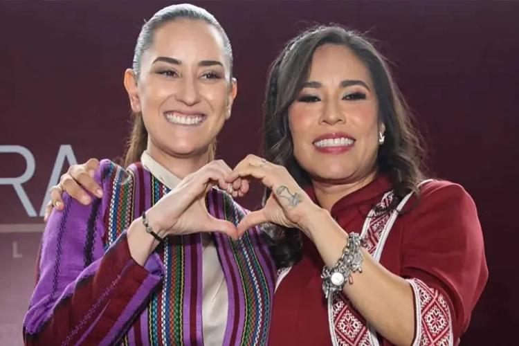 Sheinbaum ‘defiende’ a Simey Olvera por llevar a ‘Claudita’ a un informe