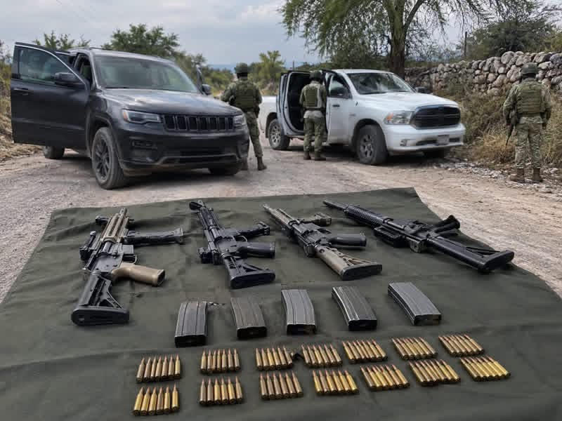 Aseguramientos de armas y drogas en Lagos de Moreno y Encarnación de Díaz