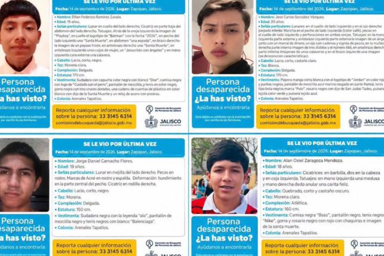 Descartan reclutamiento forzado en privación de cuatro jóvenes en Zapopan
