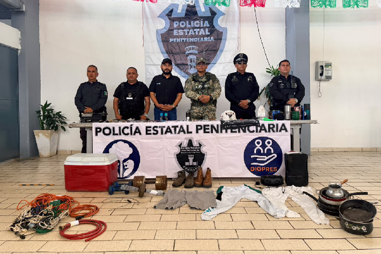 Decomisan droga, herramientas y objetos prohibidos en penal de Puerto Vallarta