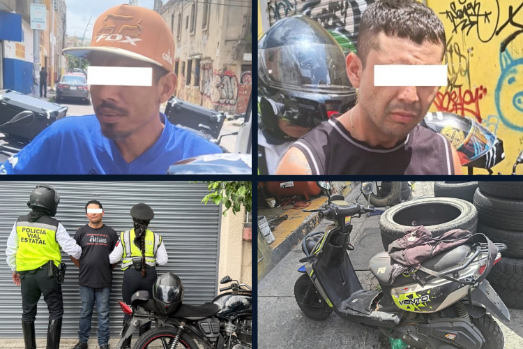 Detienen a tres hombres por circular en motocicletas con reporte de robo