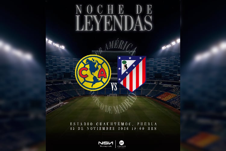 América y Atlético de Madrid jugarán partido de leyendas en Puebla este 15 de noviembre