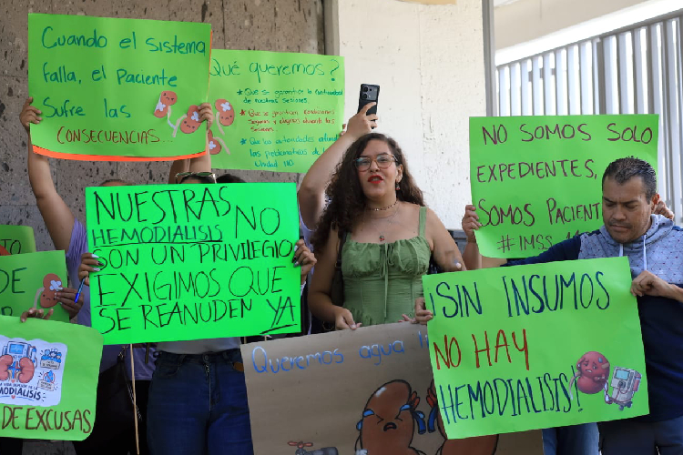 Agua contaminada frena hemodiálisis en clínica 110 del IMSS  y cobra la primera vida