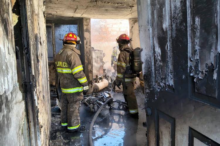 Calentador provoca incendio en vivienda de Tlajomulco