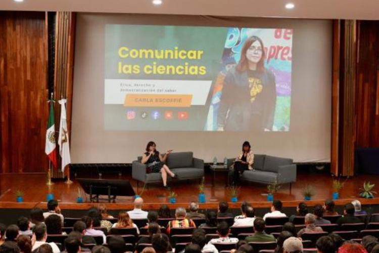 Pide Carla Escoffié acercar la ciencia a públicos no especializados